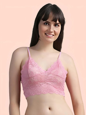 DreamBe Bra Women Bralette Non Padded Bra(Pink)