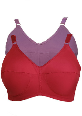 teenager Women Full Coverage Non Padded Bra(Purple, Maroon)