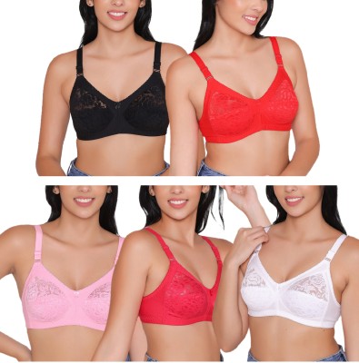 INKURV Women Full Coverage Non Padded Bra(Multicolor)