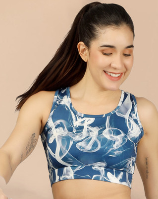 Kashikey creation Women Sports Non Padded Bra(Blue, White)