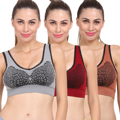 AMOUR SECRET Amour Secret Sports Bra Women Sports Lightly Padded Bra(Multicolor)