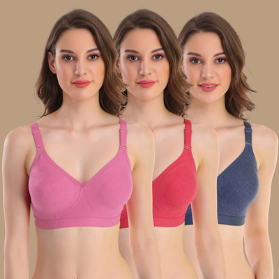 POOJA RAGENEE Doble Layer Bra Women Everyday Non Padded Bra(Multicolor)