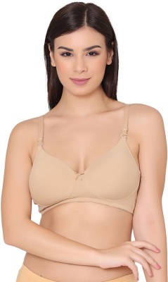 Groversons Paris Beauty Women T-Shirt Lightly Padded Bra(Beige)