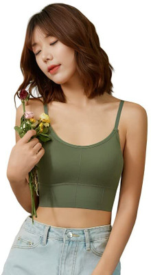 skyunion 646 BRA Women Full Coverage Lightly Padded Bra(Green)