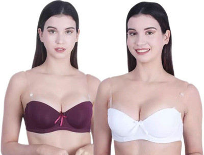 HouseOfCommon Women Balconette Lightly Padded Bra(Multicolor)