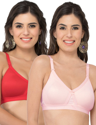 COLLEGE GIRL CG1304 Women Minimizer Lightly Padded Bra(Pink, Red)