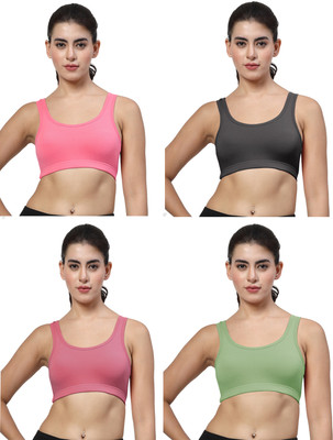 LILY stropsyttak Women Sports Non Padded Bra(Red, Black, Green, Pink)