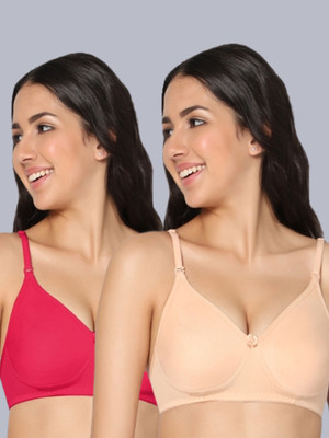 Eden EDEN01MAGENTASKIN Women T-Shirt Non Padded Bra(Pink, Beige)