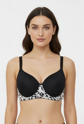 Wink And Wear Women’s Awareness| Non Padded | Wired |Full Cup| Comfort Strap |Everyday Wear Women Full Coverage Lightly Padded Bra(Black)