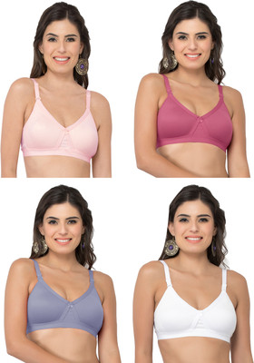 COLLEGE GIRL CG1304 Women Minimizer Lightly Padded Bra(Purple, Pink, White, Grey)