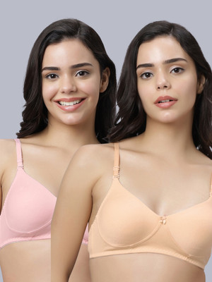 Eden EDEN103PINKSKIN Women T-Shirt Non Padded Bra(Pink, Beige)