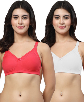 LILY iranos Women Minimizer Non Padded Bra(Red, White)