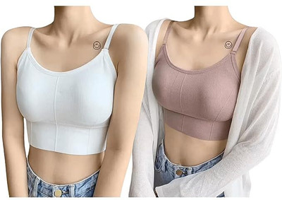 Jeenee Women Everyday Lightly Padded Bra(Brown, White)