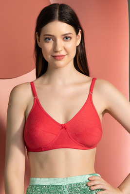 Clovia Women T-Shirt Non Padded Bra(Red)