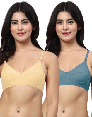 LILY anpas Women Everyday Non Padded Bra(Beige, Blue)