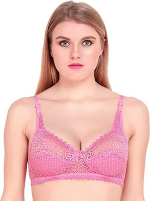 LX PRODUCTS Women's Net Solid Non Padded Bra(COLOUR MAY VARY) Women Bralette Non Padded Bra(Light Blue)