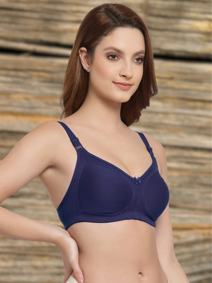 Floret Women Minimizer Bra Non Padded & Full Coverage (Navy) Women Minimizer Non Padded Bra(Dark Blue)
