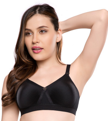 Trylo Women Full Coverage Non Padded Bra(Black)