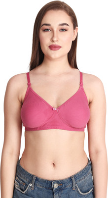 Faithbloom Comfort Stylish Bras for Women Freedom & Style Non-Wired Non-Padded Women Full Coverage Non Padded Bra(Pink)