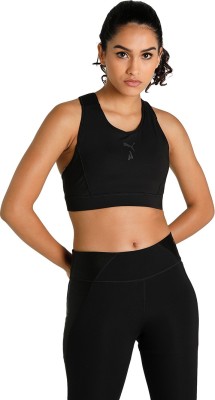 PUMA SEASONS High Impact Women Sports Lightly Padded Bra(Black)