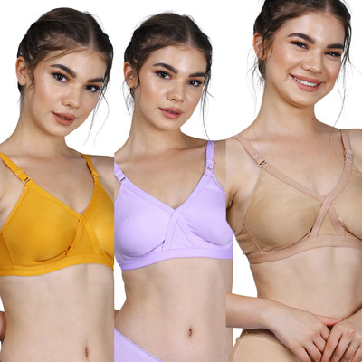 Thread sutra Women Everyday Non Padded Bra(Multicolor)