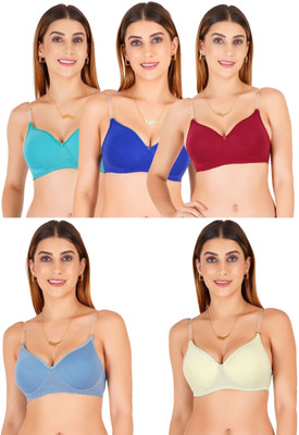 Liigne Women Everyday Lightly Padded Bra(Green)