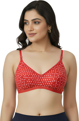 Aimly Women T-Shirt Non Padded Bra(Red)