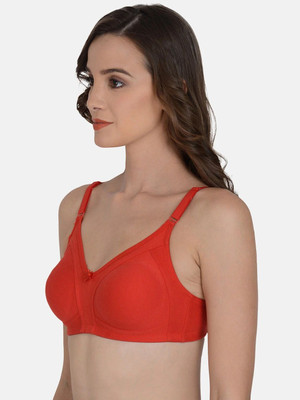 Anantafashion Women T-Shirt Lightly Padded Bra(Red)