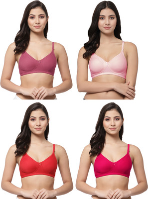 COLLEGE GIRL CG1301 Women T-Shirt Non Padded Bra(Maroon, Pink, Pink, Red)