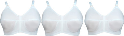 teenager Women Full Coverage Non Padded Bra(White)