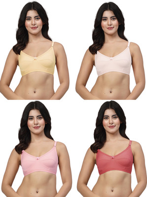LILY akihdar Women Minimizer Non Padded Bra(Beige, White, Maroon, Pink)