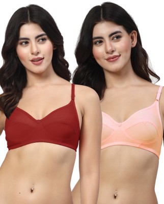 LILY iteerp Women Everyday Non Padded Bra(Maroon, Orange)