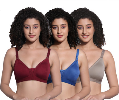 Mollis Women T-Shirt Non Padded Bra(Multicolor)