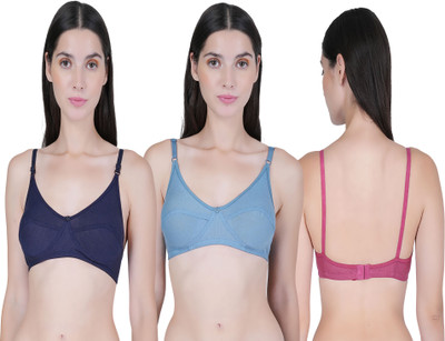 lufiya mina Women Everyday Non Padded Bra(Dark Blue, Light Blue, Pink)