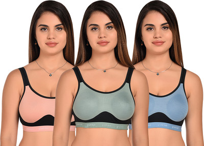 Yana Women Sports Non Padded Bra(Multicolor)