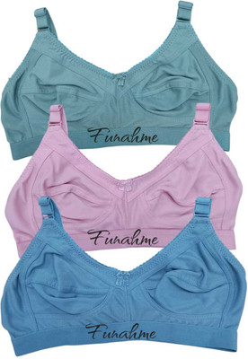 Funahme Women Full Coverage Non Padded Bra(Multicolor)