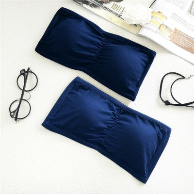 PreetyMore bra Women Bandeau/Tube Lightly Padded Bra(Blue)