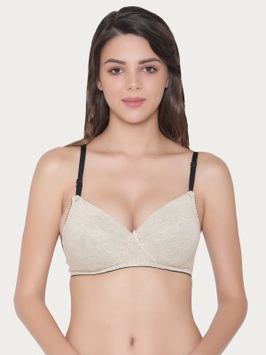 Clovia Women Push-up Lightly Padded Bra(Beige)