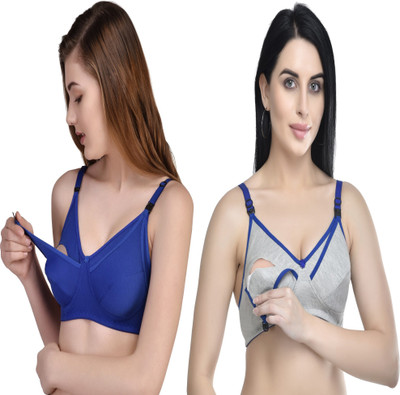 ALVI CARE Women Full Coverage Lightly Padded Bra(Multicolor)