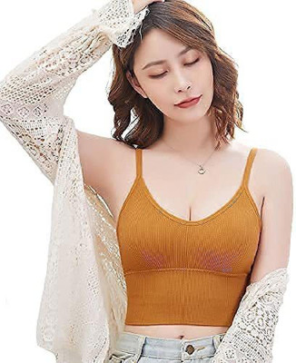 Payal Creation fANCY FREE SIZE BRA Women Cami Bra Lightly Padded Bra(Yellow)