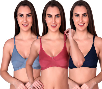 lufiya riru Women Sports Non Padded Bra(Dark Blue, Light Blue, Pink)