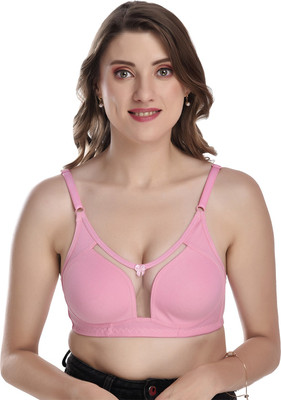 elina Women Full Coverage Non Padded Bra(Pink)