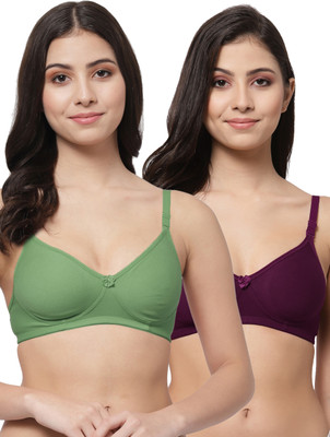Docare NovaPad Women Everyday Lightly Padded Bra(Green, Purple)