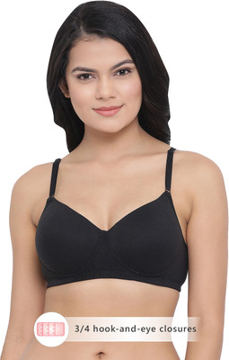 Clovia Women T-Shirt Lightly Padded Bra(Black)