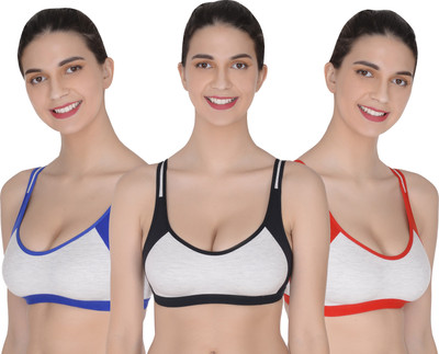 Zivosis Women Sports Non Padded Bra(Multicolor)
