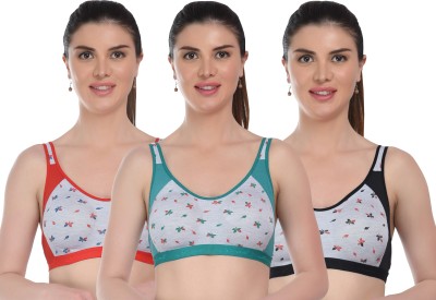 Sexy Bust Women Sports Non Padded Bra(Black, Green, Red)