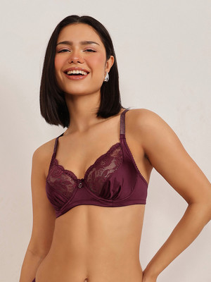 Clovia Women Plunge Non Padded Bra(Purple)