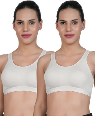 Shyam Sons FLAIR Women Sports Non Padded Bra(White, White)
