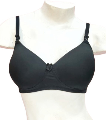 ILARIA GOLDEN Women Everyday Lightly Padded Bra(Black)
