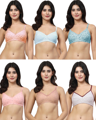 LILY MixPrintMino Women Everyday Non Padded Bra(Multicolor)
